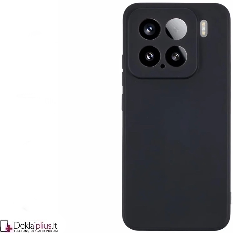 Liquid Air guminis juodas dėklas - su kameros apsauga (Xiaomi 15) Liquid Air guminis juodas dėklas - su kameros apsauga (Xiaomi 15)